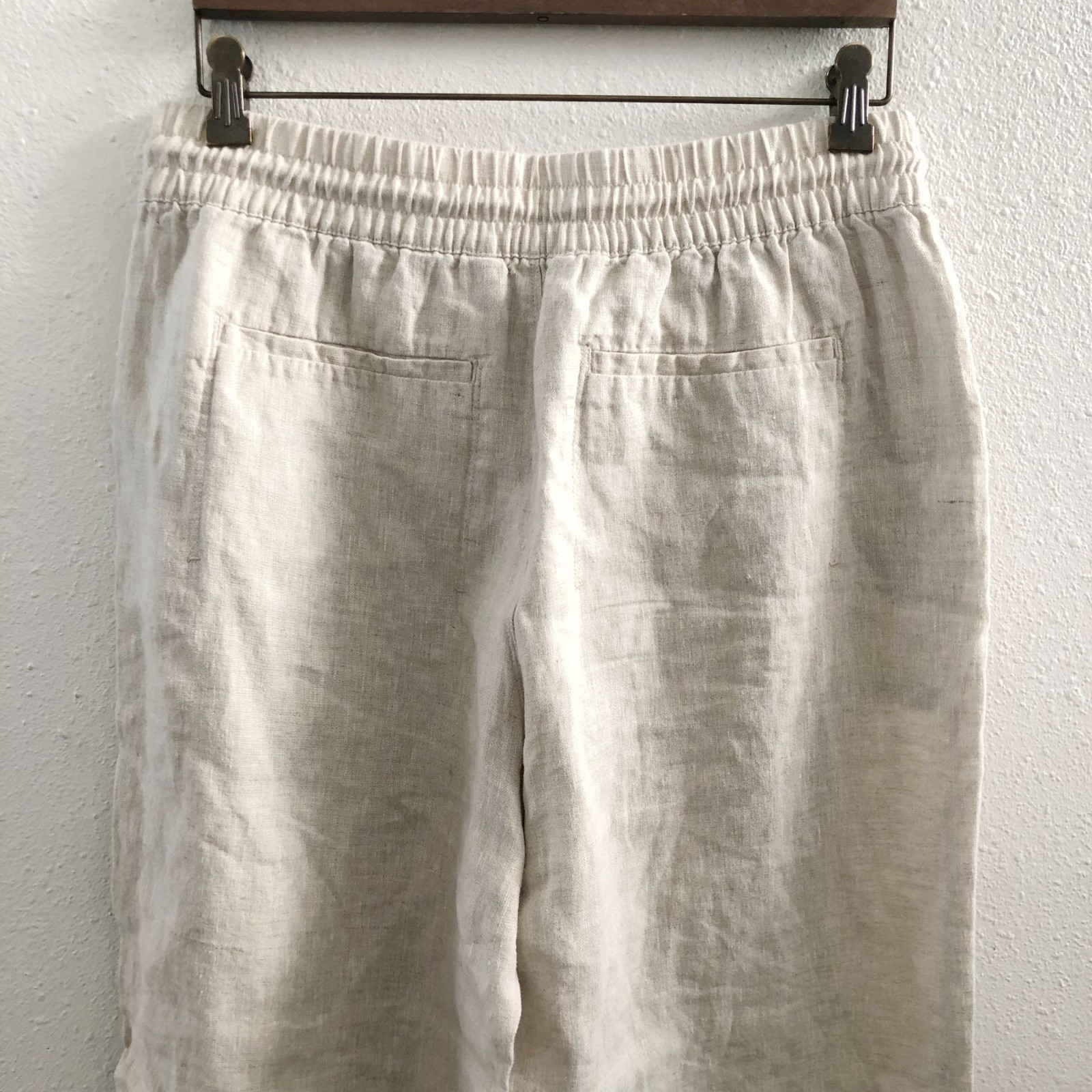 ATHLETA Retreat Wide Leg Linen Pant Undyed Size Medium
