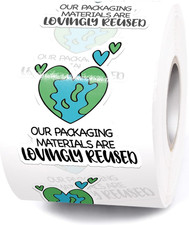 Cute Our Reused Packaging Stickers - 500 PCS for Small Business