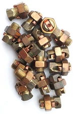 Lot of 17 Penn Union S-8-S Copper Split Bolt Connectors #8 AWG Wire