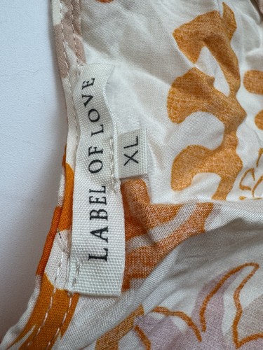Abito donna babydoll Label of Love grande floreale mini boho bianco arancione rosa XL - Foto 8 di 11