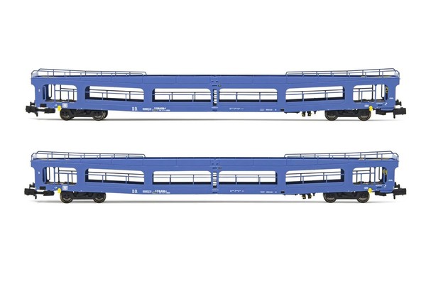 "Arnold Hn 4409 \"2-Tlg. Set, Autotransportwagen Ddm Blau,Dr, Ep. Iv \" Neu/Ovp"-image