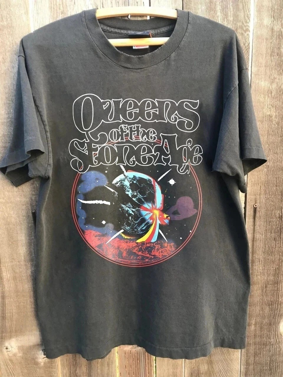 HOT! Queens of the Stone Age Band Rock Unisex T-Shirt Charcoal Size S-5XL