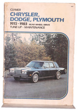 Chrysler Dodge Plymouth Rwd 1972-1987 Shop Repair Service Manual Engine Guide Ac