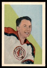 1952-53 PARKHURST GUS MORTSON CHICAGO BLACKHAWKS #39 VGEX+  CREASES