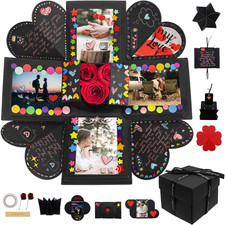 Creative Explosion Box Gift for Anniversaries, Birthdays, and Weddings Black 