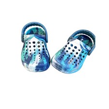 Joybees Kids Everyday Clogs Blue Teal Marble Swirl Size C4/5 NEW
