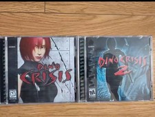 Dino Crisis & Dino Crisis 2 Sony PlayStation 1 PS1 Video Game Lot M