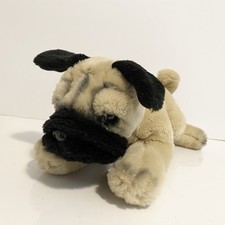 Vintage Animal Alley Pug Dog Plush Tan Black 13  Realistic Stuffed Animal Toy