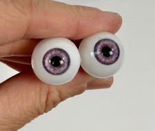 Vintage 18mm acrylic BJD doll eyes - 9mm iris violet high quality