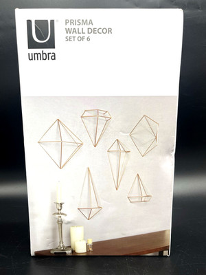 UMBRA Prisma Roségold Wand-Deko ,  Hängedeko , Verschieden Gross , 6 Teile ,OVP