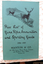 MANTON & CO. PRICE LIST OF GUNS RIFLES AMMUNITION & SPORTING GOODS 1926-1927