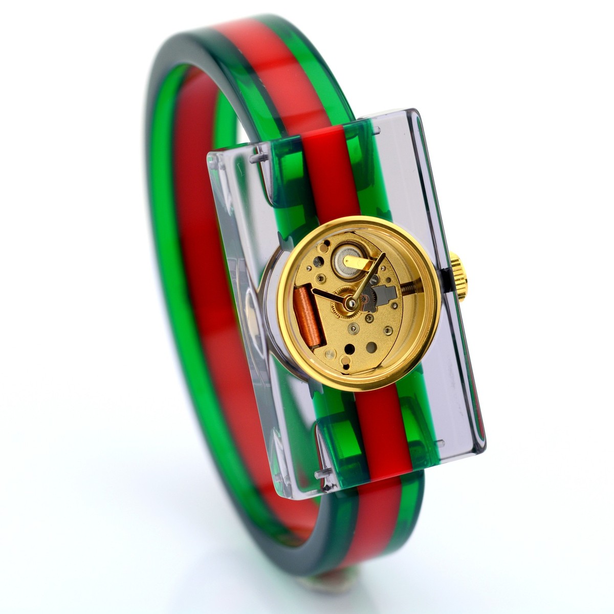 Gucci Unworn Web Skeleton Resin Watch