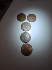 5x Two Pence Coin, 2x1971/1977/1980/1985, Great Britain