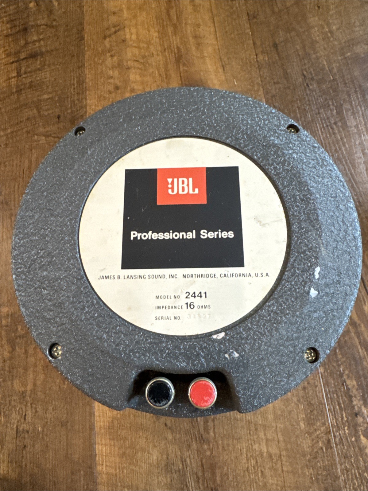 Vintage JBL 2441 Compression Driver [Single] Professional Se