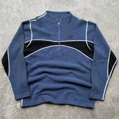 Helly Hansen navy blue fleece jacket fits a men s M #outdoor #winter
