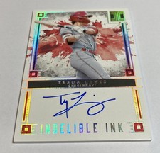 Tyson Lewis 2025 Impeccable Indelible Ink Auto SP /25 Cincinnati Reds On Card 