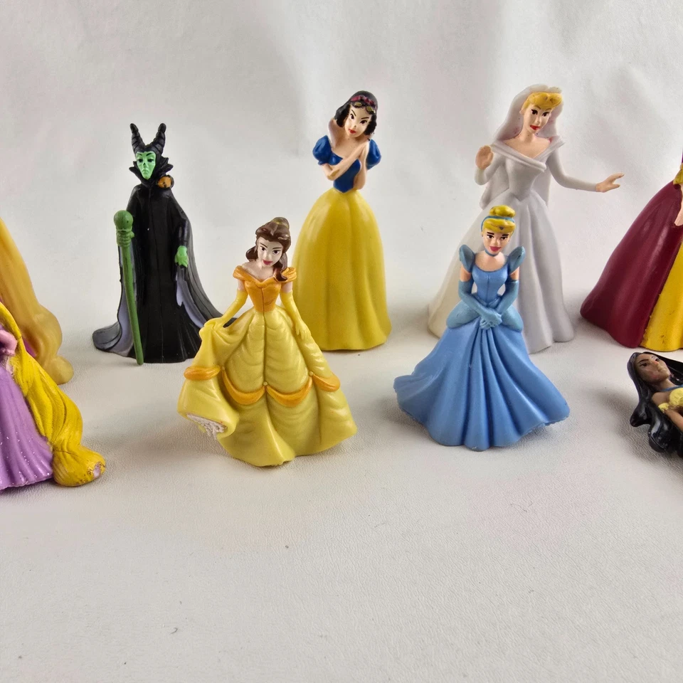Disney PVC Figure Princess Figures Toppers Lot of 12 Rapunzel Elsa Belle Mulan - Image 3 of 4
