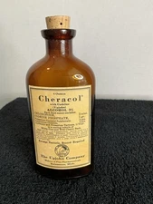 Vintage 1970 Upjohn Pharmaceuticals 4 Oz. Cheracol Collector’s Bottle Exc Cond.