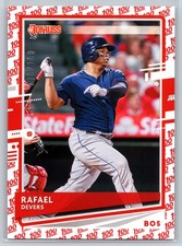 2020 Donruss #164 Rafael Devers SN One Hundred Emoji Boston Red Sox