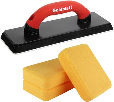 Goldblatt 4X12 Grout Float 3 Pack Sponges Floor Tile Grout Tools Molded Rubber