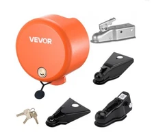 VEVOR Trailer Lock - Fits 1-7/8, 2 & 2-5/16-Inch Straight Tongue Ball Couplers