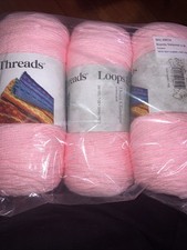 LOOPS AND THREADS PINK YARN THREE SKEINS NEW ...