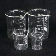 5/10/25/50/100ml Borosilicate Glass Low Form Beaker Lab