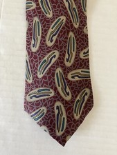 Geoffrey Beene Men's Necktie Tie Silk Multicolor Abstract Satin Made in USA