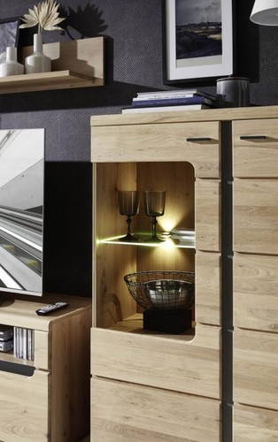 Wohnwand 4-tlg inkl. LED-Beleuchtung SONOS II von Innostyle Old Artisan Oak / - Bild 5 von 5
