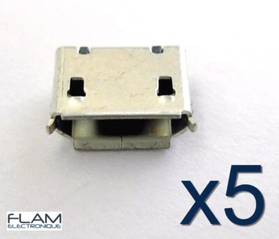 5x connecteur à souder micro USB type B femelle / 5x female connector to solder - Photo 1/4