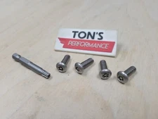 SECURITY Anti Theft luxury Auto License Plate Screws Stainless Steel Fits Nissan