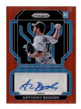 ANTHONY BENDER 2022 PANINI PRIZM ROOKIE RED PRIZMS AUTOGRAPH AUTO #74/99 BF2015