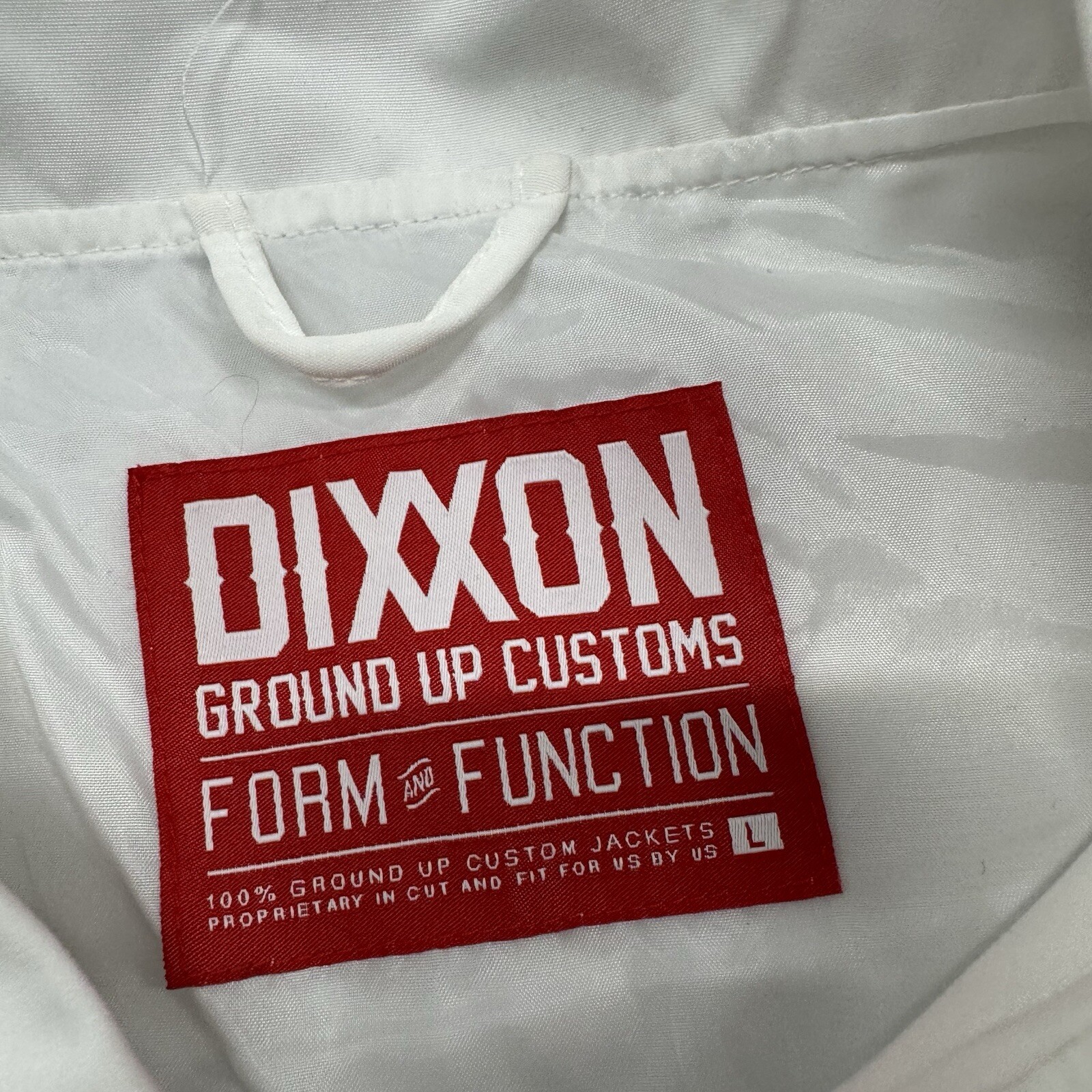 DIXXON Ground Up Custom Jacket WHITE Button Snap … - image 4