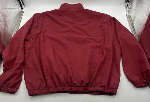Grandslam Mens Pullover Windbreaker Red Zip Off Vest Solid Basic, Pre-Owned Used - Picture 2 of 12