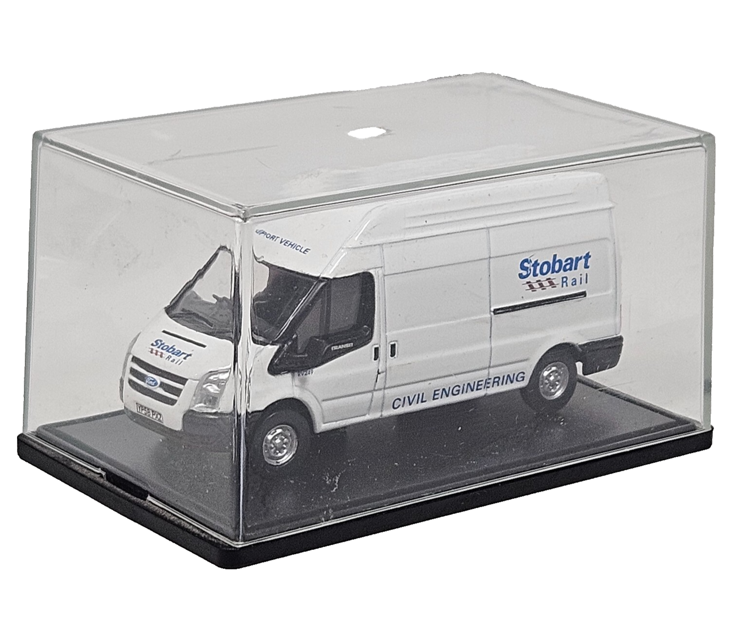 Oxford Diecast 76FT010 Stobart Rail Ford Transit LWB High Roof  1:76 scale Cased