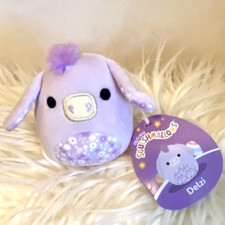 Delzi the Donkey Squishmallow 4 BNWT Easter 2023 Collection Floral Belly Ears