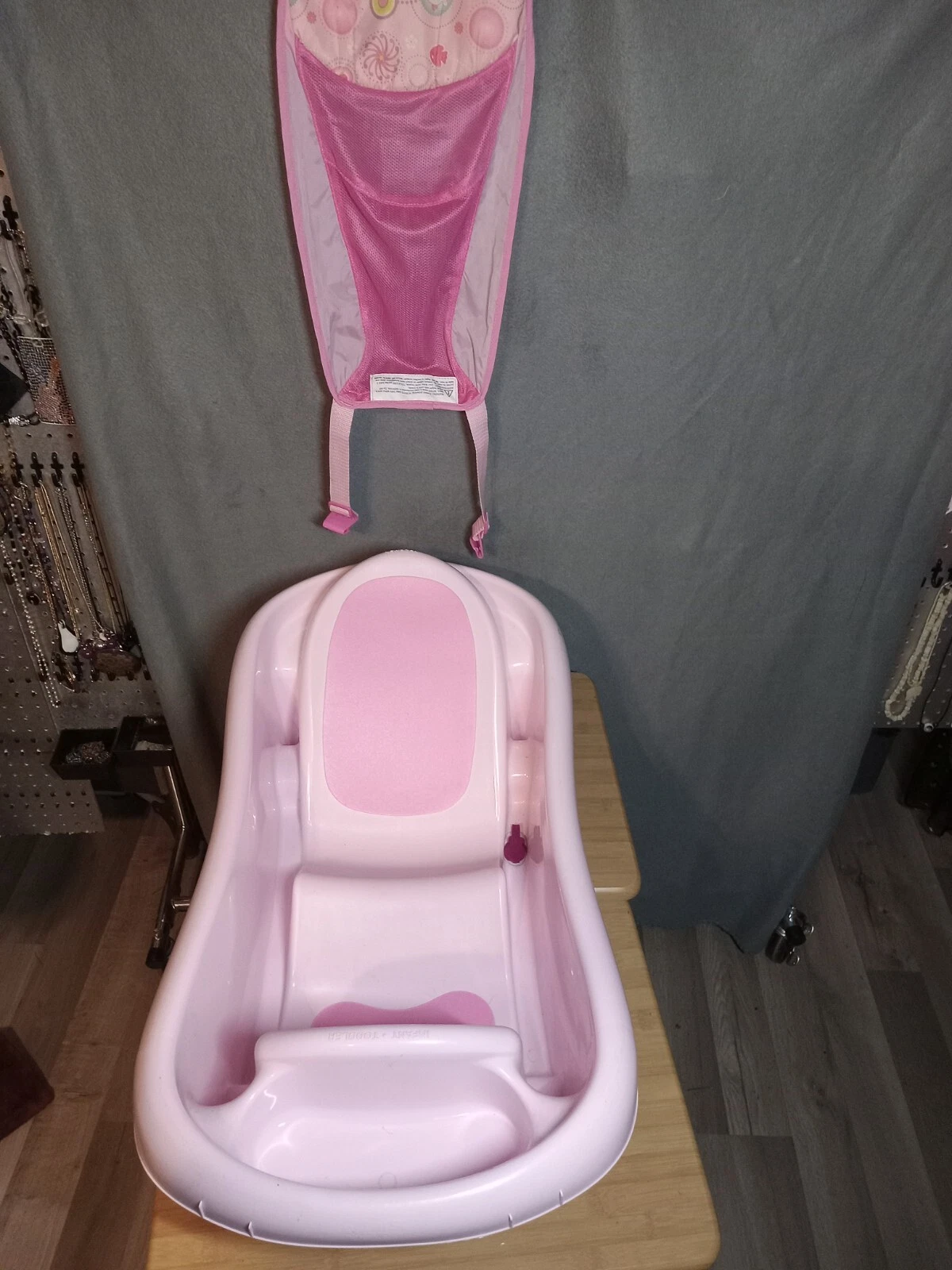 pink baby infant toddler newborn bathtub w/ support head hammock sling bath seat
Opens in a new wind
