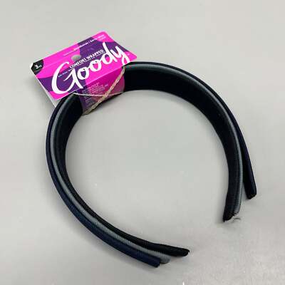 GOODY Comfort Wrapped All-Day Wear Haarband Schwarz/Navy/Grau 3000755
