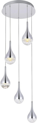 Luxurious Amherst Collection LED 5 - Light Chandelier 15In X 9In for Living Room