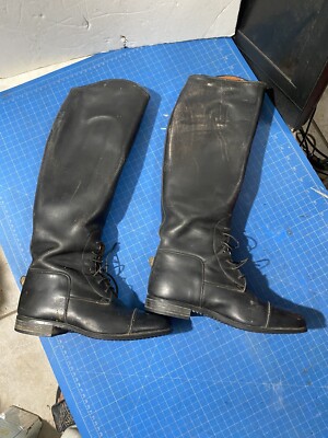 E. Vogel Vintage Custom Tall Riding Boots approx Size7.5 8, No zipper, Pull On