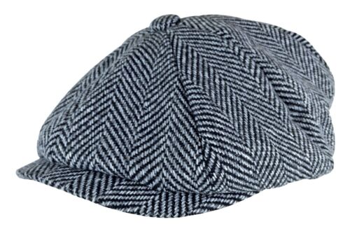 Męska zimowa wełniana czapka z podszewką wsuwana w kolorze ciemnoszarym - Zdjęcie 1 z 7