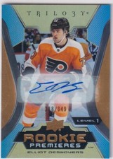 2023-24 UD Trilogy Hockey Elliot Desnoyers Premieres Rookie Auto Lv1 #318/349