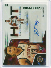  2020-21 Hoops Hot Signatures Rookies Green #22 RJ Hampton RC Auto Rookie