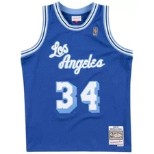 Los Angeles Lakers Jersey Shaquiile O'Neal Mitchell & Ness City Alternate Blue