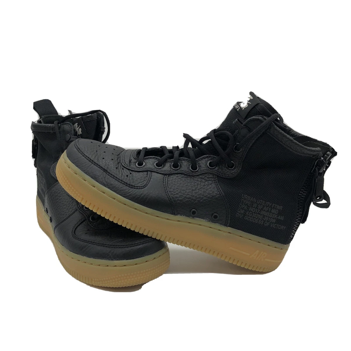 Sf air force best sale 1 mid black gum