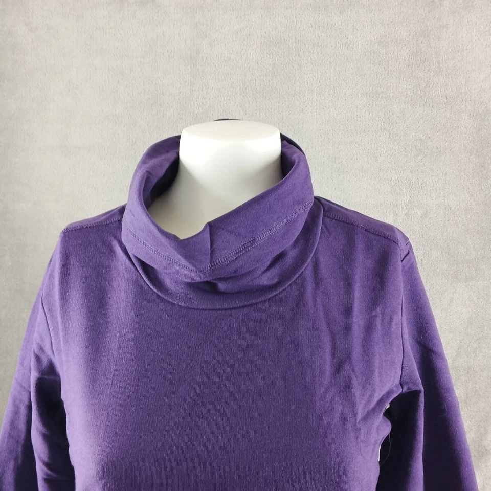 NUEVO CON ETIQUETAS Karen Scott Pullover Sudadera XS (0-2) Terry Francés Tejido Púrpura Algodón Foto 3 de 4