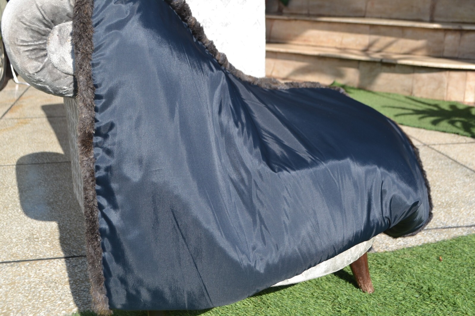 Genuine Real Sheared Beaver Fur Blanket Throw Size 127 x 100 cm Rug 4737 eBay