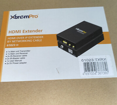 Xtrempro 61023 HDMI Extender RS232 Black