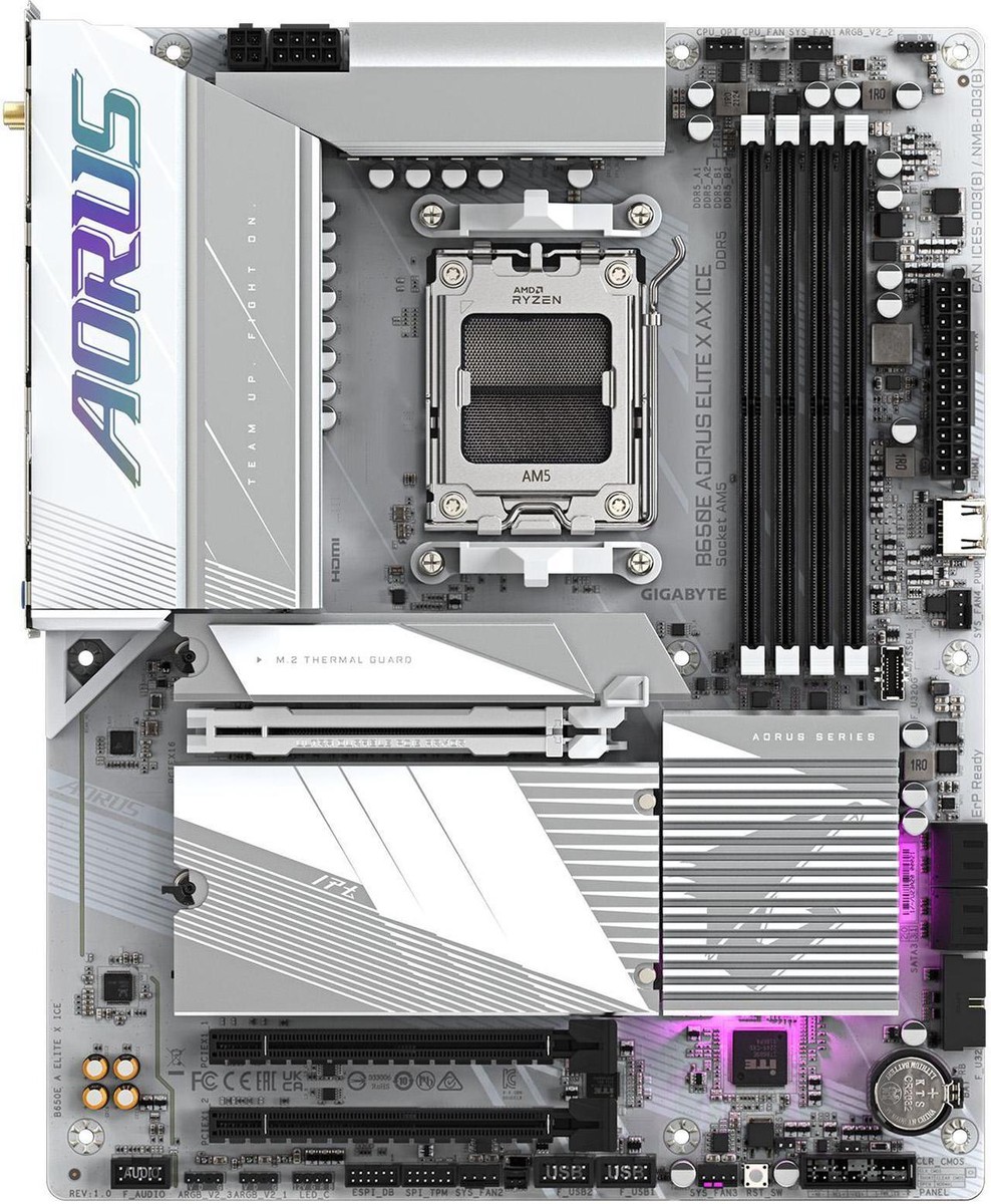 Factory Refurbished) GIGABYTE B650E AORUS ELITE X AX ICE AM5