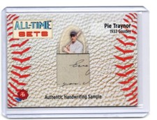 2025 HA All-Time Sets Pie Traynor Authentic Handwriting Sample Relic /240